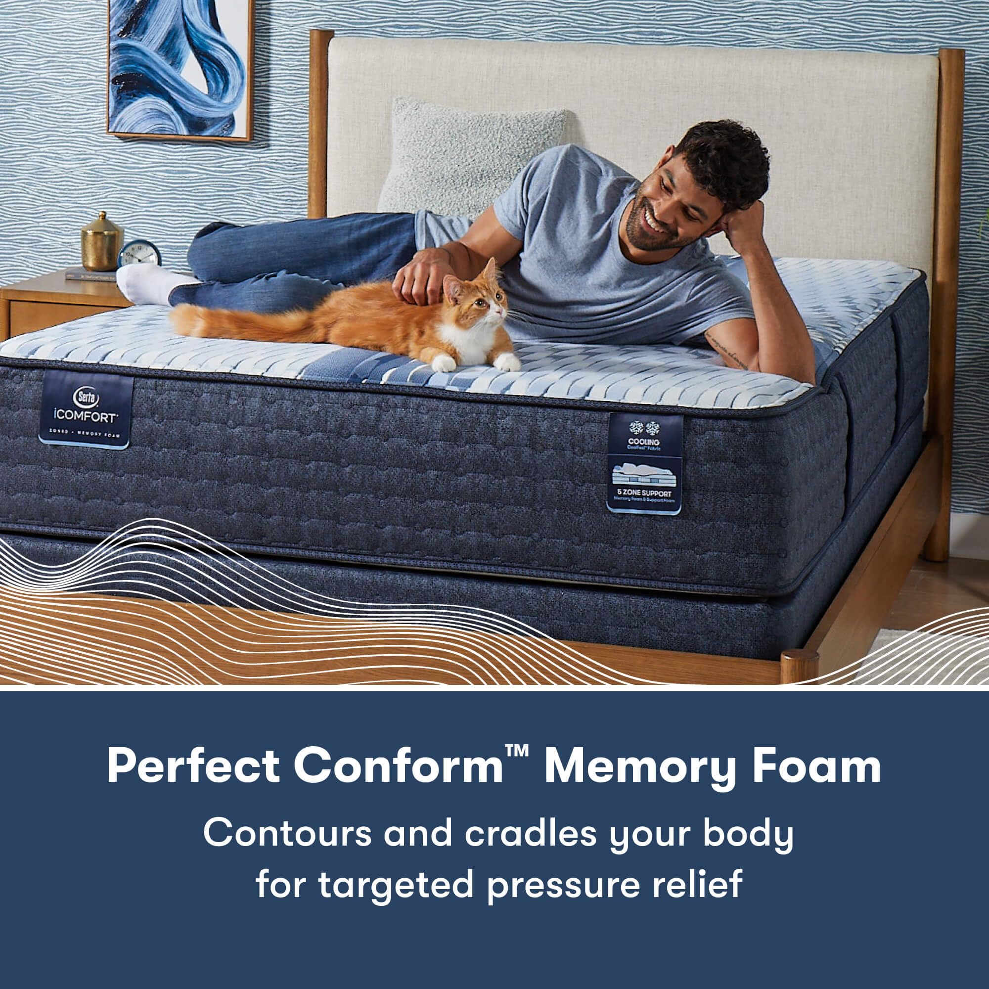 Serta iComfort - Aveda 12" Medium Queen Memory Foam Mattress - Pressure-Relieving, Cooling, and Supportive for a Restorative Sleep - 100 Night Trial, CertiPUR-US Certified