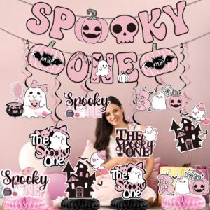 The Spooky One Banner Halloween Birthday Party Decorations Halloween Birthday Banner for Halloween 1st Birthday Party Decorations Spooky One Birthday Decorations