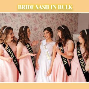 JellyArch 24 Pcs Bride Sash Bachelorette Party Bridesmaid Sashes Set Bridal Team Sash Bachelorette Party Sashes Bridal Shower Decorations Bride Gifts for Bride Bridesmaids Maid of Honor Party Supply