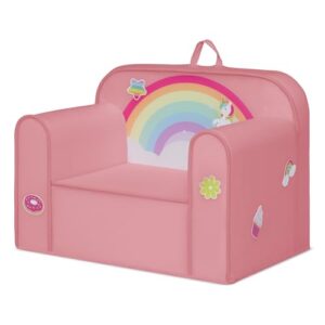 Delta Children Mix & Match Cozee Kids Chair with Interchangeable Patches, Rainbow