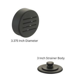 Olympia D-820T-MB Overflow and Waste Drain Trim Kit Matte Black