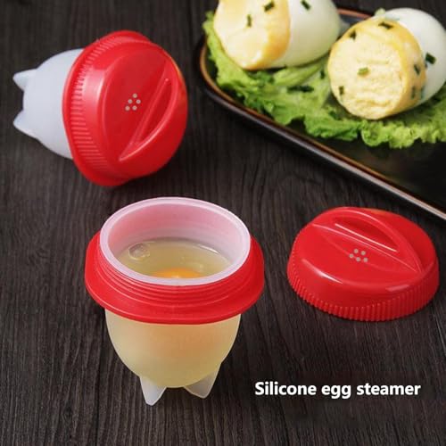 Hard Boiled Egg Maker, 6-Piece Shell-Free Egg Cooker Set, Non-Stick Easy-Clean Multifunctional Egg Boiler Kit