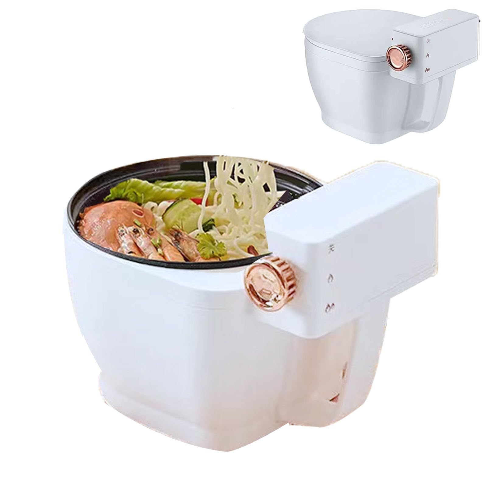 Generic Funny Rice Cooker 6 Cup Non-Stick Multi Cooker Toilet-Shaped Electric Cooking Pot For Stir Fry, Steak, Noodles, Soup Portable Hot Pot For Dorm, Office, Travel(White), bbh78