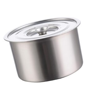 stainless steel stock pot,stockpot stainless steel easy to high temperature resistant multifunctional with lid soup pot for seasoning eggs (12cm)