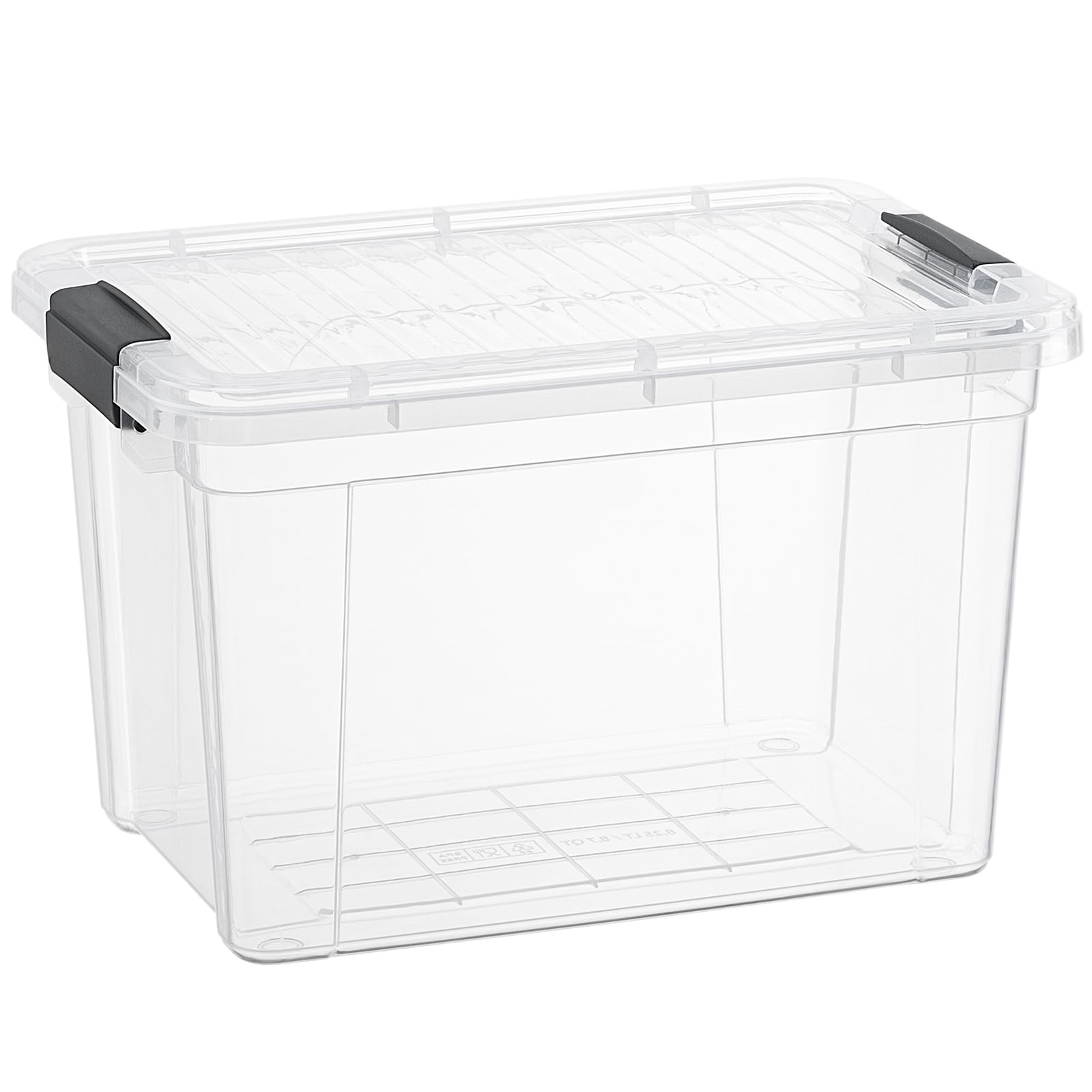 Superio Clear Storage Box with Lid, 8.75 Quart Plastic Container Bins for Organizing, Stackable Crates, BPA Free, Non Toxic, Odor Free, Organizers for Home, Office, School, and Dorm