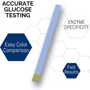 Eisco Labs - Scientific Glucose Test Strips - Educational Glucose Test Strips - Essential Tools for Food Science & Osmosis/Diffusion Experimentation, 100 Strips