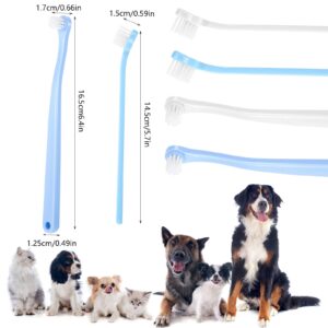 Teaaha 4 Pack Small Dog Toothbrush Super Soft Round&Pointed Puppy Tooth Brush with Soft Bristles for Dogs Cats and Kittens Teeth Cleaning & Protecting, Pet Dental Convenient Care Tooth Brushing Kit