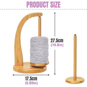 Yarn Spinner,Yarn Ball Holder, Yarn Holder for Crocheting,Wooden Yarn Spinner for Crocheting with Magnetic Metal Twirling Mechanism and Anti - Slip Pads Crochet Gift for Knitting Lovers,1 Spindle