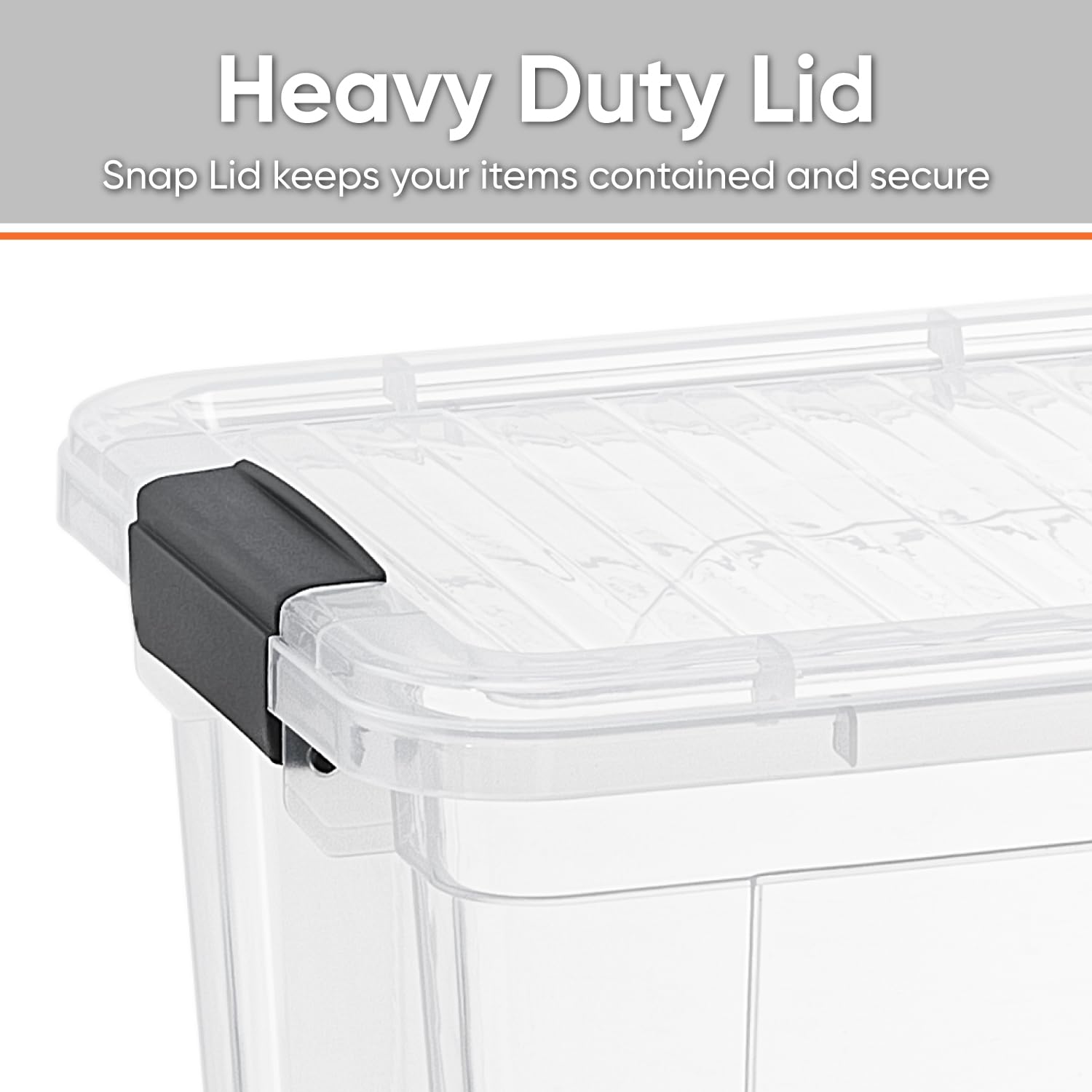 Superio Clear Storage Box with Lid, 8.75 Quart Plastic Container Bins for Organizing, Stackable Crates, BPA Free, Non Toxic, Odor Free, Organizers for Home, Office, School, and Dorm