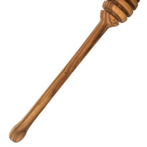 Handcrafted Olive Wood Honey Dipper - Unique Design, Eco-Friendly, Durable & Perfect for Drizzling Honey