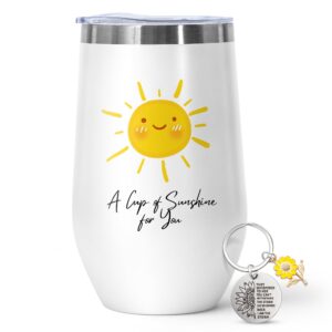 get well soon gifts for women - 16oz insulated tumbler with lid and keychain, self-care presents for her mom grandma daughter sister friend, inspirational gifts for birthday mothers day christmas