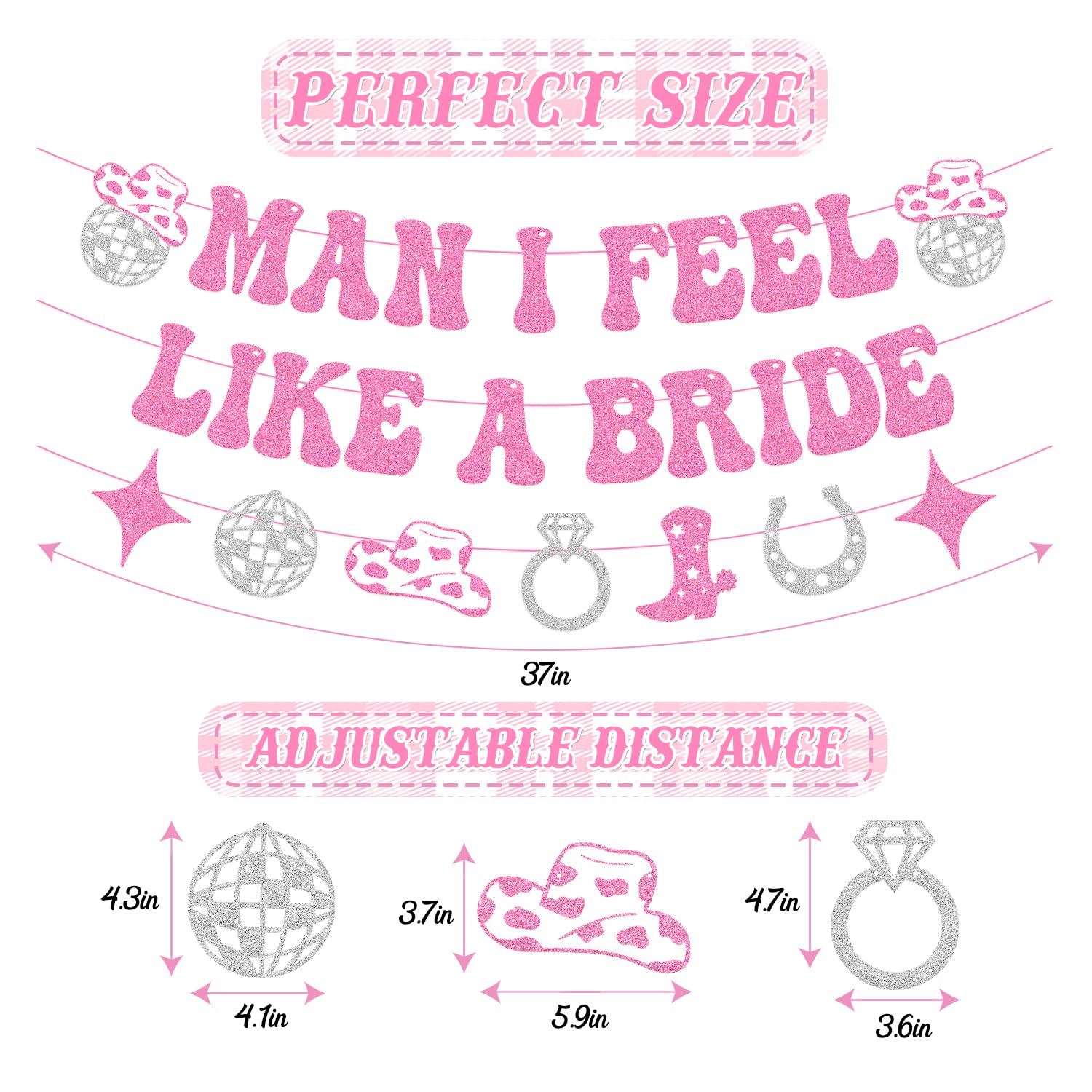 Man I Feel Like A Bride Banner Last Rodeo Bachelorette Party Decorations for Western Cowgirl Bridal Shower Wedding Party Supplies