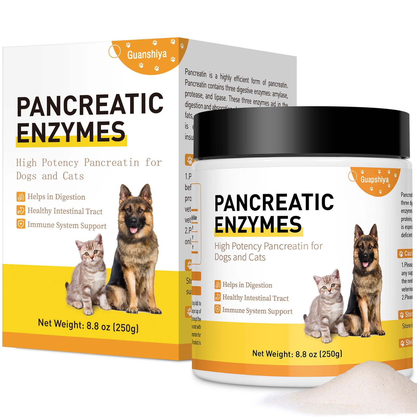 Pancreatic Enzymes for Dogs (8.8 Oz) | 10x Pancreatin Formula | Digestive Enzymes for Dogs with EPI | Helps Restore Normal Weight, Supports Digestive Stress and Pancreatic Issues