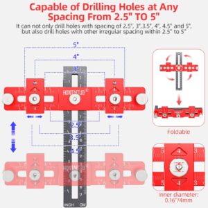Enhanced Model Cabinet Hardware Jig,Adjustable Cabinet Handle Template Tool for Knobs,Handles and Pulls,Drawer Hardware Jig for Drawer Cabinet Installation,High Precise Woodworking Drill Guide