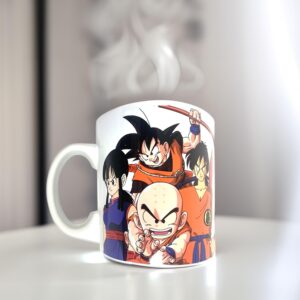 Just Funky Dragon Ball Z White Ceramic Mug - 16-Ounce Coffee Cup Mug Featuring Goku Chiaotzu Yancha Krillin Piccolo Videl Kami/Shen & Tein, DBZ-CMG-36808-RSS.03