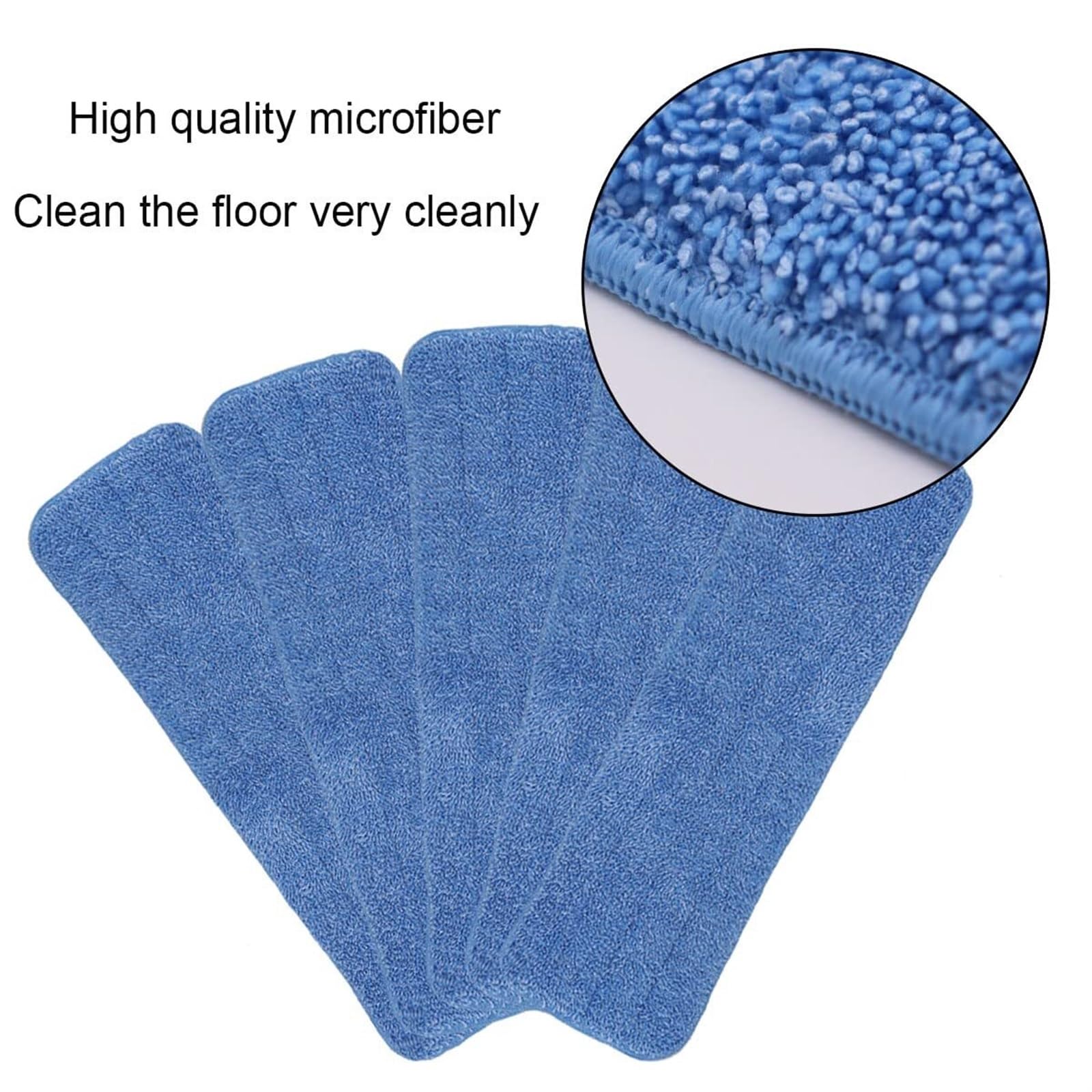 Generic 10 Pack 18 Inch Spray Mop Replacement Heads for Wet/Dry Mops, Reusable Microfiber Mop Pads Compatible with Bona Floor Care System - Blue