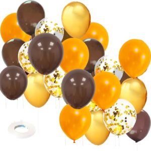 Fall Balloons/Fall Bridal Shower Decorations Brown Orange Gold/Fall Birthday Decorations/Thanksgiving Party Wedding 20pcs Brown Orange Balloons