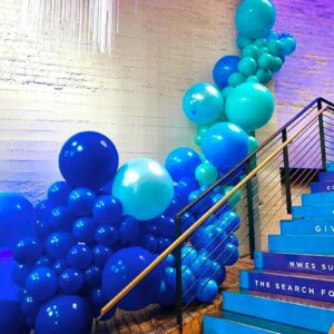 PartyWoo Royal Blue Balloons 155 pcs Blue Balloons Different Sizes Pack of 18 12 10 5 Inch Dark Blue Balloon Arch Kit Balloon Garland for Birthday Graduation Baby Shower Party Decorations Blue-Y59