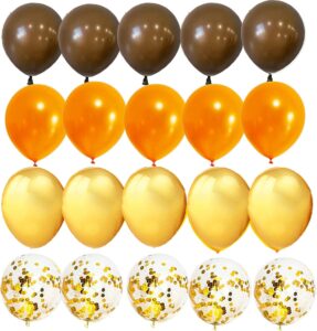 fall balloons/fall bridal shower decorations brown orange gold/fall birthday decorations/thanksgiving party wedding 20pcs brown orange balloons