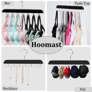 Hoomast Belt Hanger Belt Organizer Tie Rack Tank Top Bra Hanger Tie Hanger Bra Organizer for Closet with 14 Hooks,Upgraded 360°Rotating,Space Saver for Tank Top, Underwear & Tie 1pcs Storage