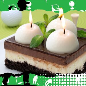 MTLEE 6 Pcs Golf Ball Candles White Ball Pillar Candles Golf Candle for Birthday Cake Aromatherapy Stress Relief Candle Golf Candles for Birthday Decorations Home Decor Gift