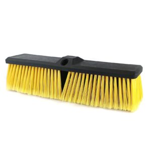 fraxir push broom head outdoor large stiff bristle broom head - excellent cleaning performance - easy installation broom head(18 inches)