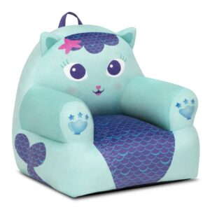 delta children - gabby's dollhouse cozee buddy kids chair, blue