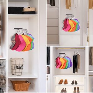 HOUSE AGAIN Hat Rack for Wall 2 Packs Hat Organizer and Storage for 20 Baseball Caps, Metal Hats Holder Wall-Mounted with 20 Stainless Steel Clips, Fits All Caps, for Men&Women