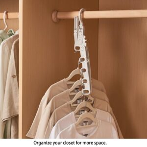 WaWacomp1PC Portable Folding Clothes Drying Rack and 5 Pcs Foldable Hangers which is a Great Combo for Travel, Hotels, Camping, with a Large Storage Bag