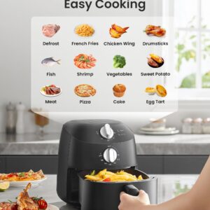 COMFEE' Compact 2.2 Quart Air Fryer with 12 Menu Options, Adjustable Timer & Temperature Control 180-400 degrees F, Dishwasher-Safe Nonstick Fry Basket with Stainless Steel Finish