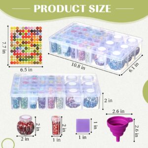 Willinglong Diamond Painting Storage Containers with 42 Grids Bead Organizer with Diamond Painting Accessories for Diamond Art Storage DIY Diamond Art Craft Jewelry Bead Storage