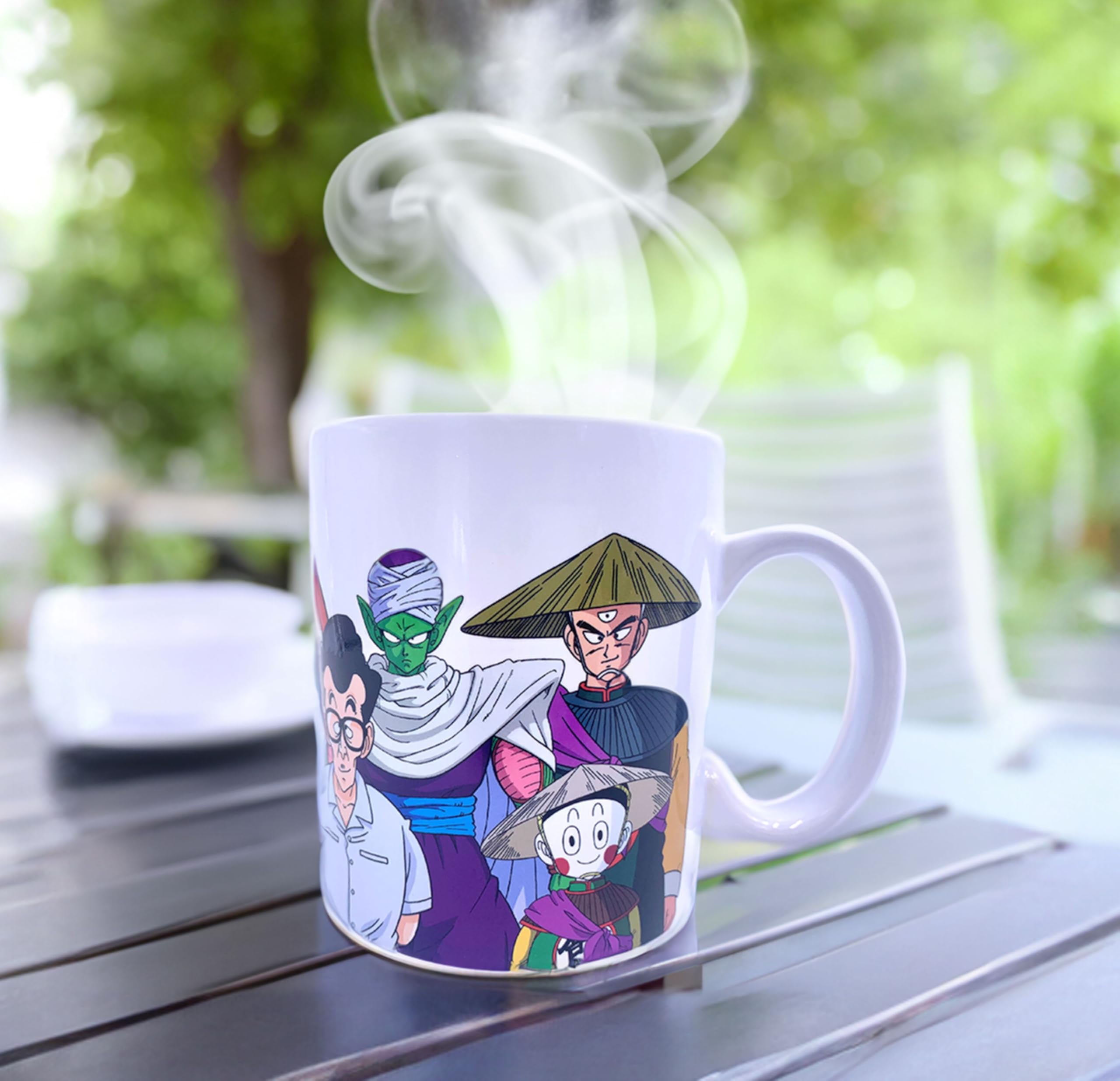 Just Funky Dragon Ball Z White Ceramic Mug - 16-Ounce Coffee Cup Mug Featuring Goku Chiaotzu Yancha Krillin Piccolo Videl Kami/Shen & Tein, DBZ-CMG-36808-RSS.03