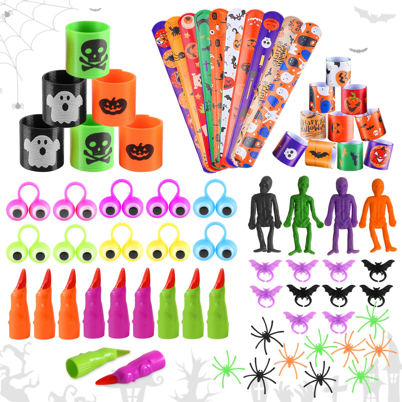 YEGEER Halloween Party Favors, 240 PCS Halloween Toys Bulk for Kids, Halloween Goodie Bag Stuffers Fillers, Trick or Treat Gifts Exchange, School Classroom Carnival Game Prizes Toys Set