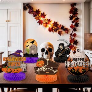 KatchOn, Scary Halloween Centerpieces - Pack of 12 | Halloween Table Centerpieces, Halloween Table Decor | Halloween Honeycomb Decorations for Halloween Decorations | Halloween Centerpieces for Tables