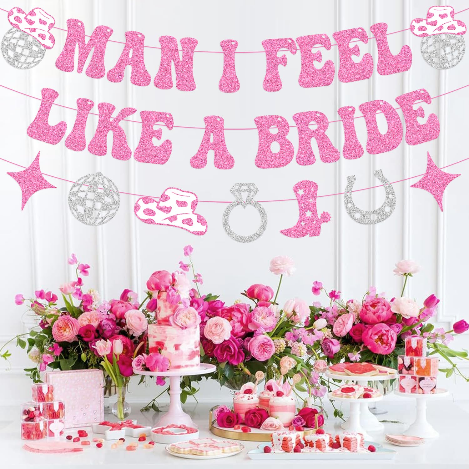 Man I Feel Like A Bride Banner Last Rodeo Bachelorette Party Decorations for Western Cowgirl Bridal Shower Wedding Party Supplies