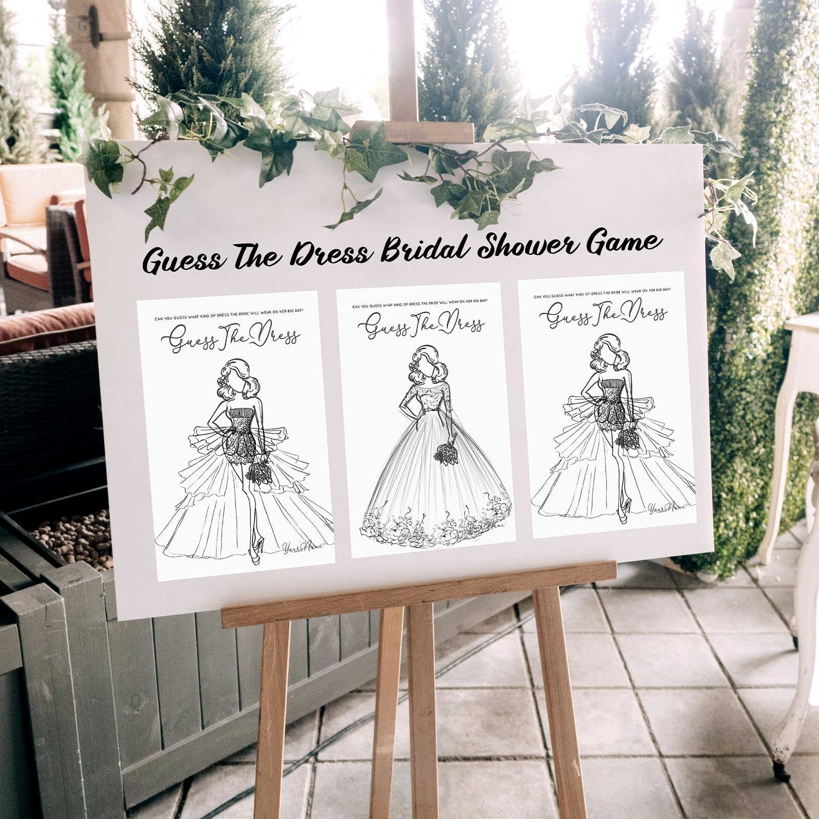 Fulmoon 30 Sets Guess the Dress Bridal Shower Games for Guests Include Wedding Shower Games Cards and Bridal Shower Pre Sharpened Pencils Fun Wedding Decorations Party Supplies Games Ideas