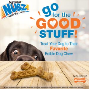 Nylabone Nubz Natural Edible Chew Treats for Puppies, Long Lasting Chews Made in USA, Turkey & Sweet Potato Flavor, Small - Up to 25 lbs. (28 Count)