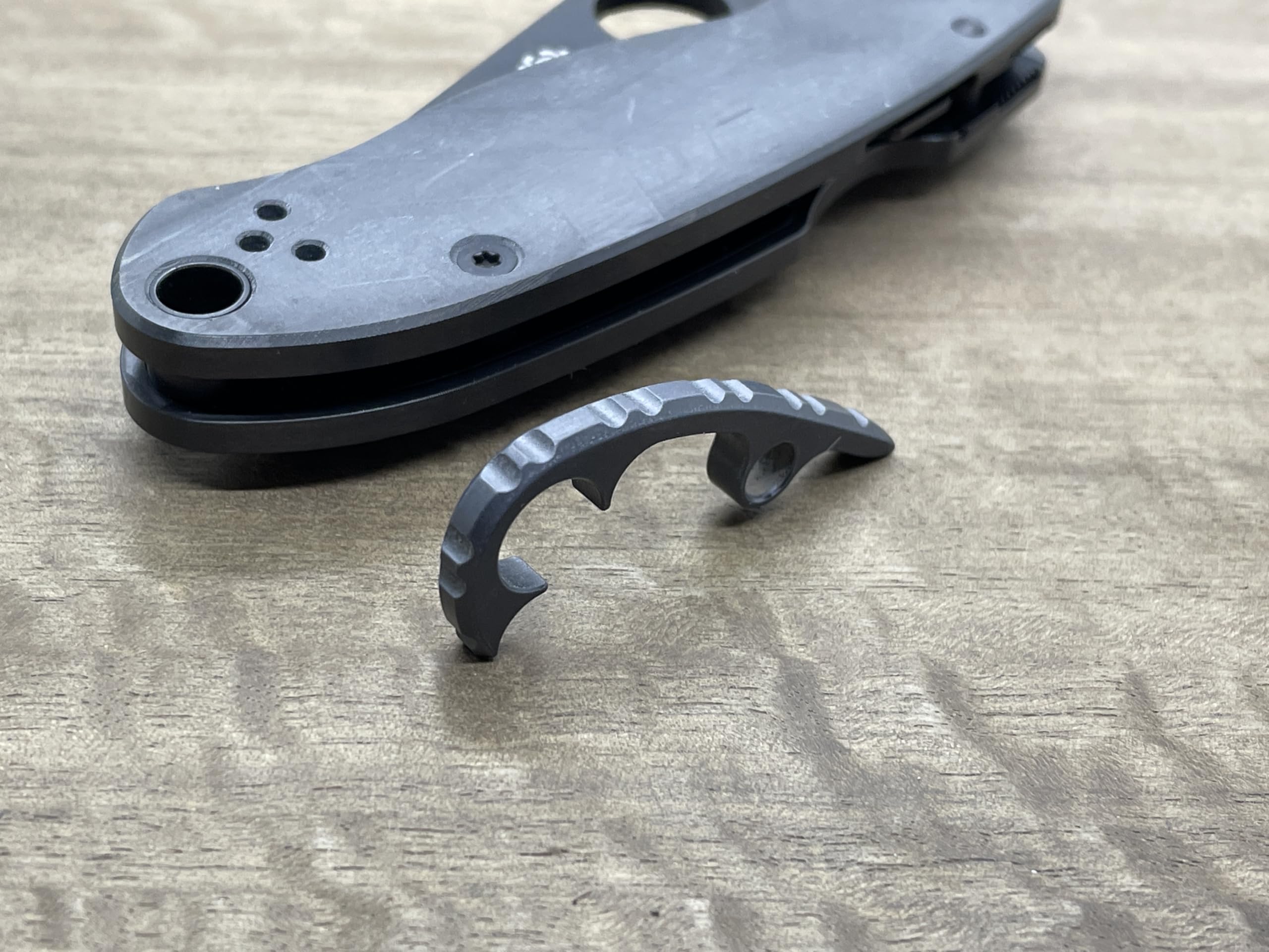 Metonboss Tumbled Zirconium Gear BACKSPACER for Spyderco PARA 3