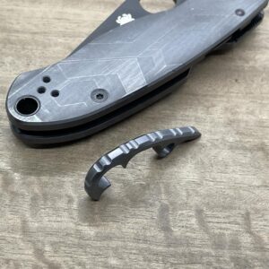 Metonboss Brushed Zirconium Gear BACKSPACER for Spyderco PARA 3