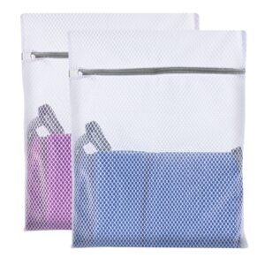 azrdxsd 2pcs laundry bags, delicate honeycomb mesh laundry bag, home laundry supplies, clothes laundry mesh, 16 * 20 inch clothes washing bag for washing machines, travel storage and organization bag