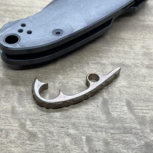 Metonboss Tumbled Brass Gear BACKSPACER for Spyderco PARA 3