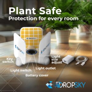 Dropsky 360 Portable Flying Insect Trap, Gnat Traps for House Indoor & Outdoor- Higher Coverage Blue Light Fly Trap- Get Rid of Flies- Safe for Pets & Kids- Fly Trap + 3 Glue Cards+ USB+Cable Charger​