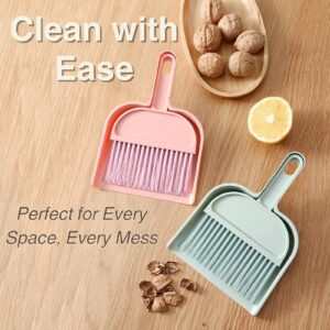 Handheld Mini Broom & Dustpan, Brush & Scraper Set for Pet Litter, Cage Cleaning, Desk and Tight Corners - Bird, Rabbit, Reptile, Small Animal Cage Cleaner