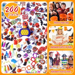 Exun 200PCS Halloween Party Favors, Bulk Halloween Toys for Treats, Non-Candy Classroom Prizes, Goodie Bag Stuffers, Pinata Fillers, Ideal Halloween Gifts for Kids, Teens, and Toddlers