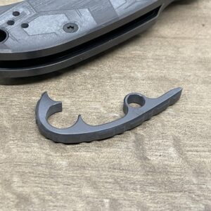 Metonboss Brushed Zirconium Gear BACKSPACER for Spyderco PARA 3