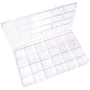 bead organizer, clean organizer box, 24 grids beading storage, craft organizers and storage