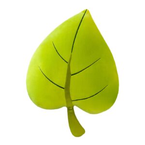 zhidiloveyou leaf pillow plush stuffed plant shaped decorative cushion cute 3d leaf toy 19.7"