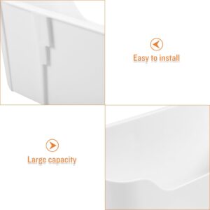 Luxshiny 2pcs Adhesive Mount Cabinet Door Organizer Wall Mounted Bathroom Organizers and Storage Bins Plastic Shower Haning Floating Shelves for Narrow Space