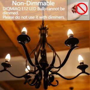 DIAMIAQ B11 LED Light Bulb E12 Candelabra Light Bulbs Daylight White Ceiling Fan Bulb Chandelier Bulbs Candle Bulbs for Ceiling Fan (6 Pack, Daylight White)