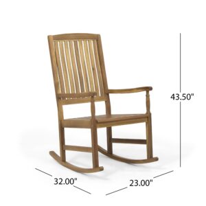 Christopher Knight Home Arcadia Outdoor Wood Rocking Accent, 23 "W x 32 "D x 43.5 "H, Teak